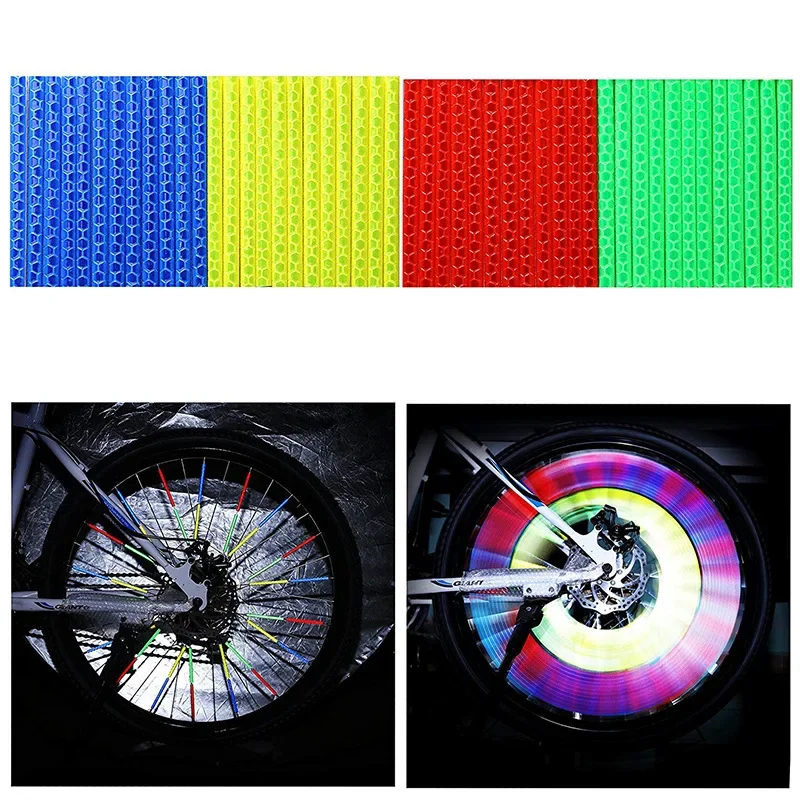 Mountain Biking Bag - 12PCS/Bag Bicycle Wheel Spokes Reflective Sticker