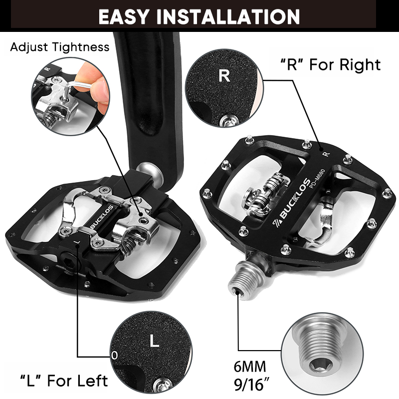 BUCKLOS Mtb Pedals for Bicycle - đánh giá và giá Pedal Platform Flat