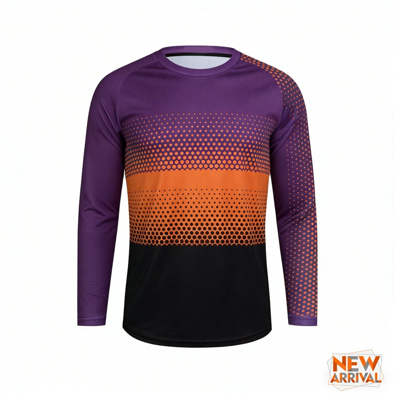 3D Printed Colorful Gradient T - đánh giá và giá Mountain Biking Long Sleeve Shirt