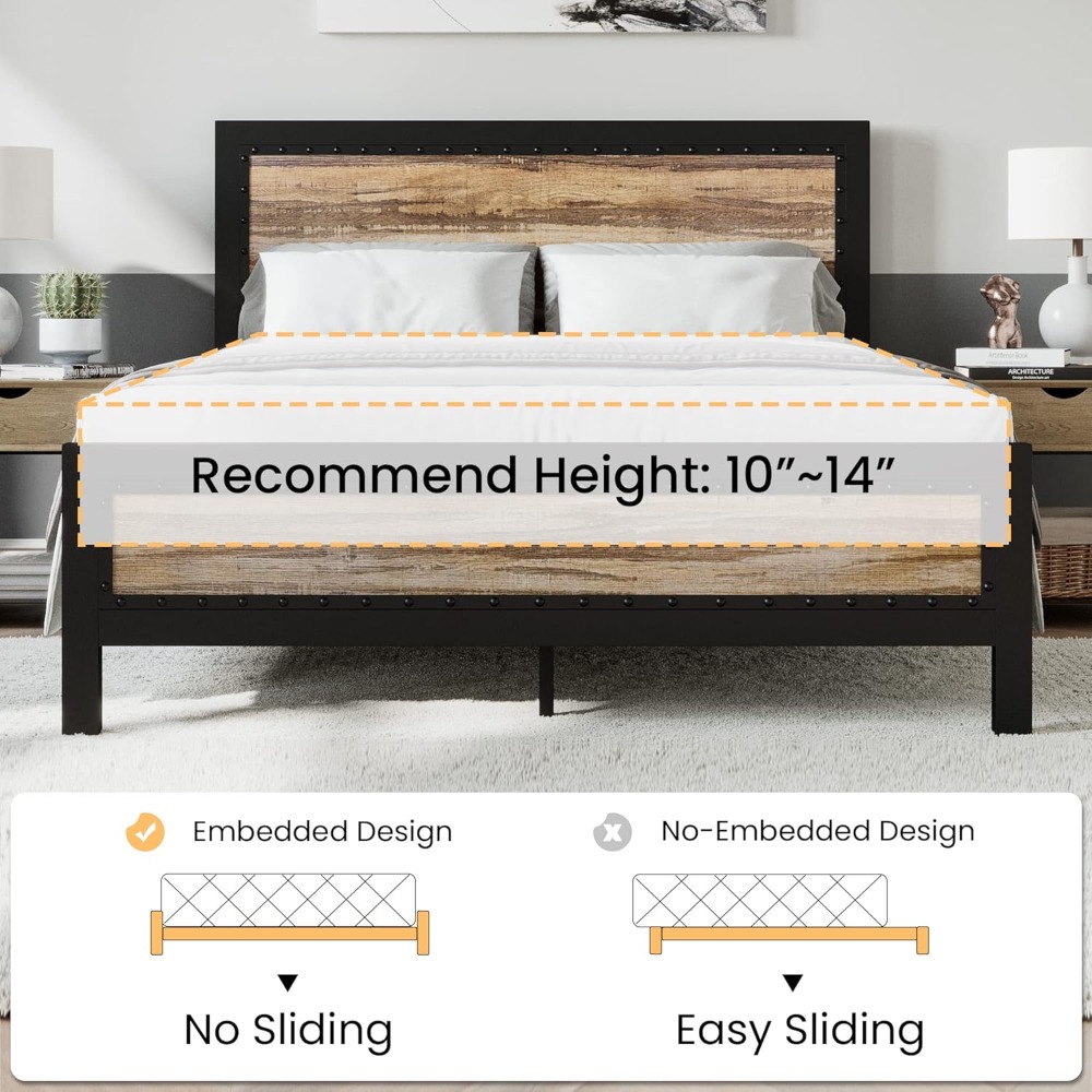 Heavy Metal Bed Frame King Siz - đánh giá và giá Pedal Platform Flat