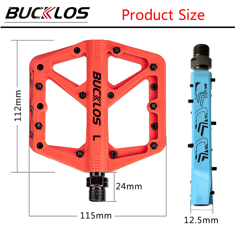 BUCKLOS Pedals DU Bearing Bicy - đánh giá và giá Pedal Platform Flat